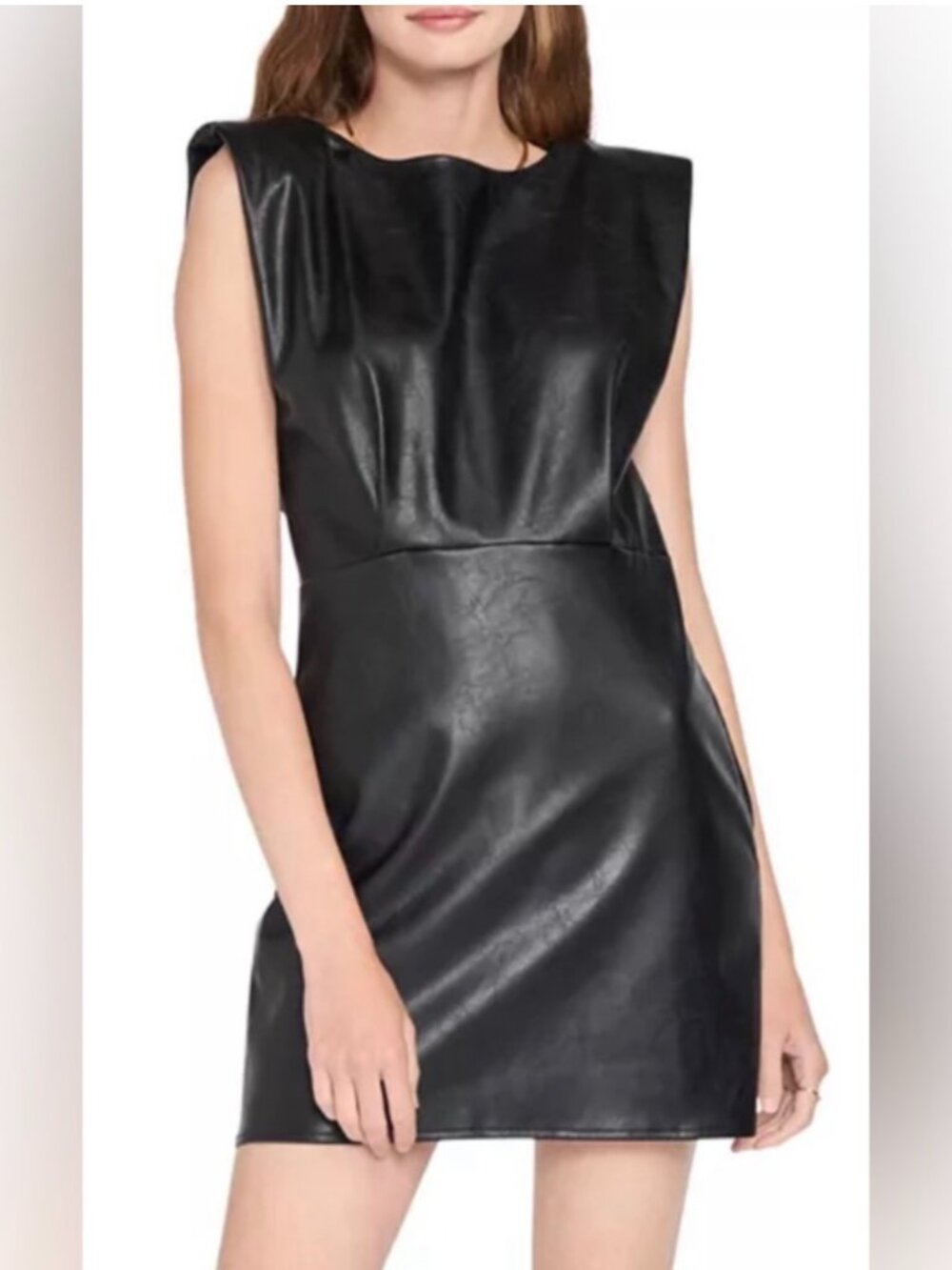 Do+Be Black Leather Mini Dress